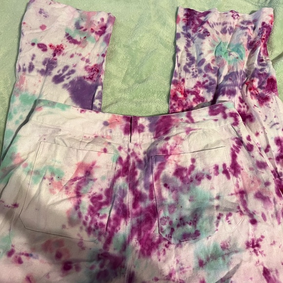 Vintage Tie Dye High-Waisted Pants - Picture 3 of 5